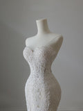 Mermaid Sweetheart Lace White Wedding Dresses Brides Dress SD2477