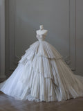 Ball Gown Sweetheart Tulle Long Wedding Dresses Bridal Dress SD2481