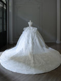 Ball Gown Sweetheart Neckline Sequin Long Sleeves Wedding Dress Bridal Dresses SD2488