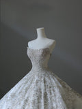 Ball Gown Sweetheart Sequin Ivory Long Wedding Dress Bridal Dresses SD2491