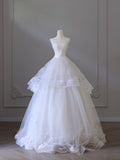 Ball Gown Jewel Neckline Sequin Sleeveless Wedding Dress Bridal Dresses SD2501