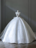 Ball Gown Sweetheart Neckline Sequin Sleeveless Wedding Dress Bridal Dresses SD2502
