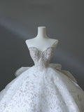 Ball Gown Sweetheart Neckline Sequin Sleeveless Wedding Dress Bridal Dresses SD2502
