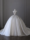 Ball Gown Sweetheart Neckline Sequin Sleeveless Wedding Dress Bridal Dresses SD2519