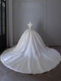 Ball Gown Sweetheart Neckline Sequin Sleeveless Wedding Dress Bridal Dresses SD2519