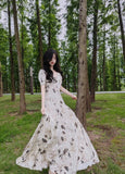 A line V Neckline Floral Long Prom Dresses Birthday Dress For Women SD252