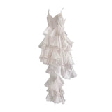 High Low Spaghetti Straps Prom Dresses Birthday Dress With Ruffles SD258