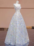 Balll Gown Sweetheart Floral Tulle Long Evening Dress Prom Dresses SD2749