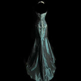 Mermaid Sweetheart Taffeta Long Evening Dress Prom Dresses SD2755