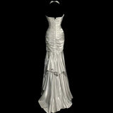 Mermaid Sweetheart Lace Ivory Long Evening Gowns Prom Dress SD2757