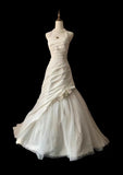Mermaid Halter Satin Ivory Long Wedding Dress Bridal Dresses SD2758