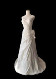 Mermaid Spaghetti Straps White Satin Long Wedding Dress Bridal Dresses SD2764
