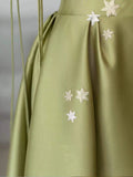 Ball Gown Straps Sage Green Satin Long Length Evening Dress Prom Dresses SD2781