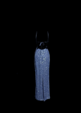 Mermaid Boat Neck Blue Sequin Backless Prom Gown Fairy Prom Dresses SD2911