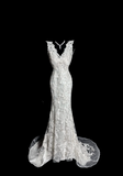 Mermaid V Neckline Lace Ivory Long Wedding Dress Bridal Dresses SD2920