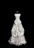 Ball Gown Strapless Taffeta Ivory Long Wedding Dress Bridal Dresses SD2920