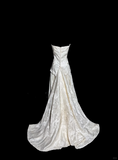 A line Strapless White Lace Prom Gown Fairy Prom Dresses SD2922
