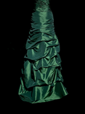 Mermaid Sweetheart Neckline Green Taffeta Prom Dress Ruffle Long Party Dress SD2928