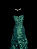 Mermaid Sweetheart Neckline Green Taffeta Prom Dress Ruffle Long Party Dress SD2928