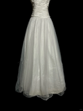 Ball Gown Strapless Tulle White Prom Gown Fairy Prom Dresses SD2932