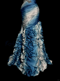 Mermaid Sweetheart Sleeveless Long Blue Prom Gown Fairy Prom Dresses SD2934