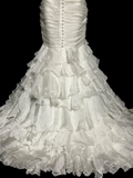 Mermaid Sweetheart Tulle Ivory Long Wedding Dress Bridal Dresses SD2946