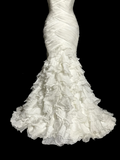 Mermaid Sweetheart Tulle Ivory Long Wedding Dress Bridal Dresses SD2946