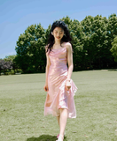 High Low Spaghetti Straps Pink Knee Length Prom Dresses Birthday Outfits SD486