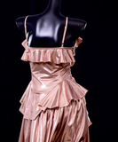 Retro A line Sleeveless Spaghetti Straps Pink Short Prom Dress Birthday Dresses SD500