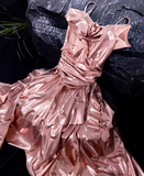 Retro A line Sleeveless Spaghetti Straps Pink Short Prom Dress Birthday Outfits SD501