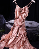 Retro A line Sleeveless Spaghetti Straps Pink Short Prom Dress Birthday Outfits SD501