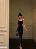 Sheath Halter Velvet Green Knee Length Prom Dresses Birthday Outfits SD588
