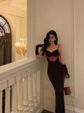 Mermaid Spaghetti Straps Sleeveless Burgundy Velvet Prom Dresses Birthday Outfits SD718