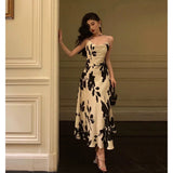 A Line Spaghetti Straps Black Date Night Dress Prom Dresses Birthday Outfit SD732
