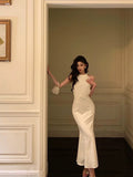 Sheath Jewel Neckline White Pleated Prom Dresses Birthday Outfit SD779
