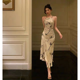 Sheath Halter Date Night Dress Prom Dresses Party Dress Birthday Outfits SD784