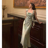 A Line Straps Mint Green Date Night Dress Prom Dresses With Ruffles Party Dress Birthday Outfits SD810