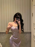 Mermaid Spaghetti Straps Lilac Date Night Dress Prom Dresses Birthday Outfit SD833