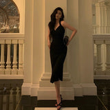 Sheath V Neckline Knee Length Black Prom Dresses Birthday Outfits SD866