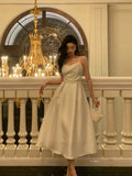A line Spaghetti Straps Ivory Date Night Dress Prom Dresses Birthday Party Outfit SD894