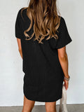 Round Neck Short Sleeve Mini Dress DJPT