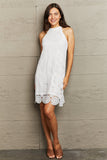 Lace Round Neck Sleeveless Dress DJPT