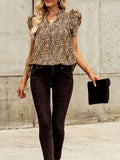 Sleeve Notched Blouse DJPT