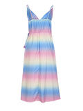Pink-Blue Ombre V-neck Spaghetti Strap Cami Slit Boho Gender Reveal Party Maternity Maxi Dress Maternity