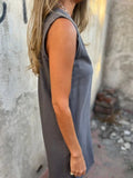 Size Notched Sleeveless Mini Dress Plus Size DJPT