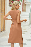 Round Neck Sleeveless Dress DJPT