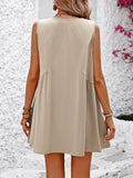 V-Neck Sleeveless Mini Dress DJPT