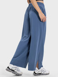 Slit Wide Leg Active Pants DJPT