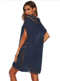 V-Neck Short Sleeve Cover-Up DJPT