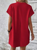 Round Neck Short Sleeve Dress DJPT